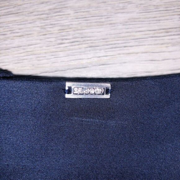 St. John Yellow Label Navy Women’s Pants Stretch Straight Leg Size 10 - Picture 7 of 13